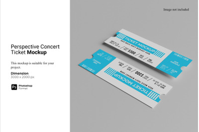 Perspective Concert Ticket Mockup