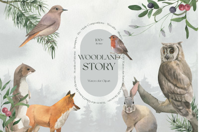 Woodland Story Watercolor Collection