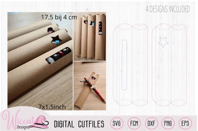 Pen pillow box, Pencil case template