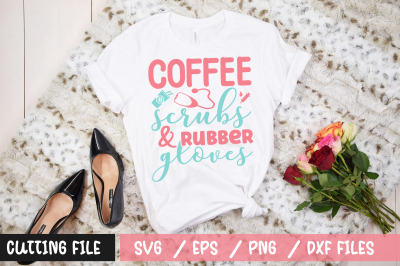 Coffee scrubs and rubber gloves 1 svg