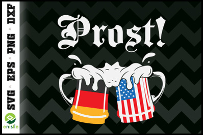 Prost Beer German American Flag