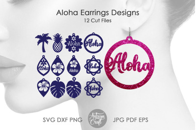 Aloha jewelry, laser earring SVG files