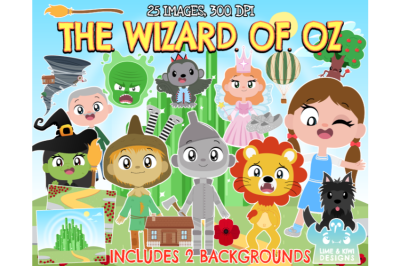 The Wizard of Oz Clipart - Lime and Kiwi Designs