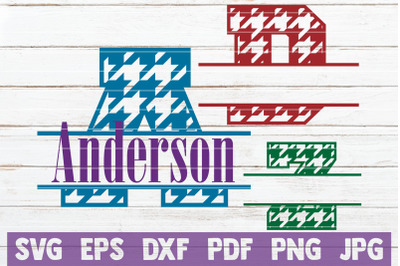 Houndstooth Monogram Alphabet