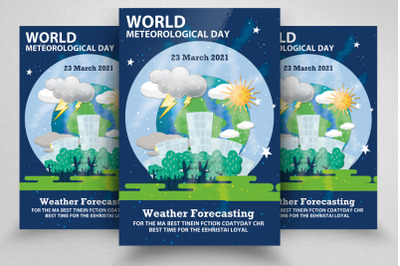 World Meteorological Day Poster Psd