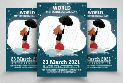 Happy World Meteorological Day Poster