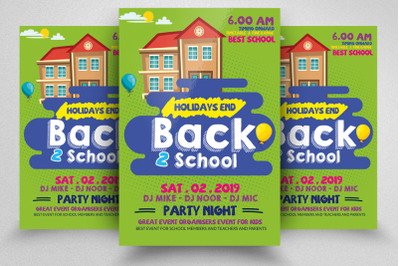 Back To School Flyer Psd Template