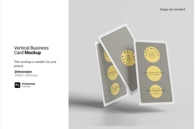 Vertical Business Card Mockup