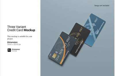 Three Variant Credit Card Mockup