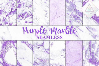 Purple Marble Digital Paper