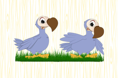 cute dodo bird animal cartoon