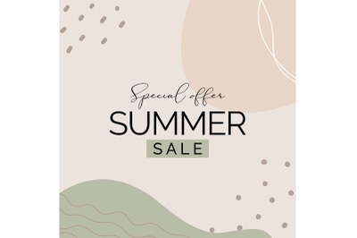 Summer sale poster. Natural Background for Poster
