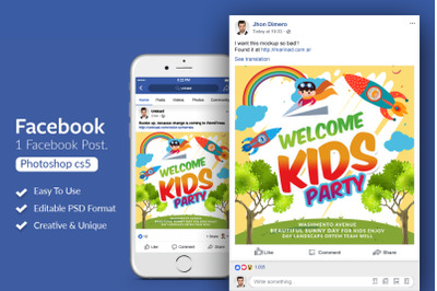 Happy Children Day Facebook Post Banner