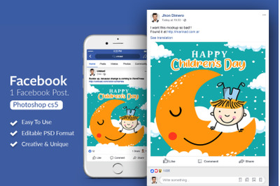 Happy children Day Celebration Facebook Post