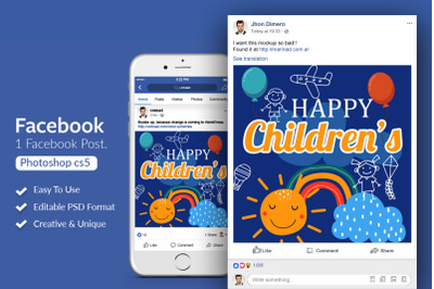 Children Day Celebration Facebook Post