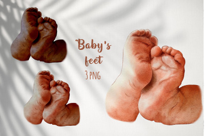 Baby feet sublimation PNG / Family clipart / Baby shower art