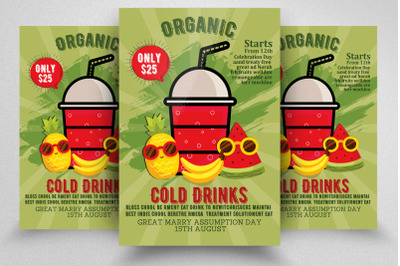 Summer Cold Drinks Flyer/Poster