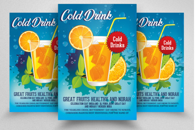 Cold Drinks Flyer/Poster Template