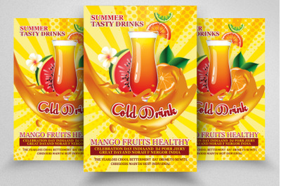 Cold Drinks Flyer/Poster Template