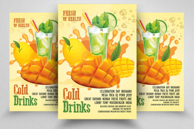 Fresh Fruits Juices Flyer Template