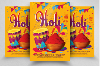 Happy Holi Festival Flyer/Poster