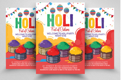 Happy Holi Indiain Event Flyer Psd