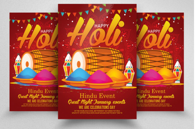 Happy Holi Festival Flyer/Poster