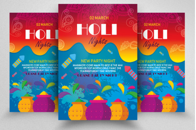 Happy Holi Indiain Event Flyer Psd