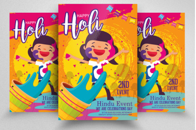 Happy Holi Festival Flyer/Poster