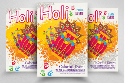 Happy Holi Festival Flyer/Poster