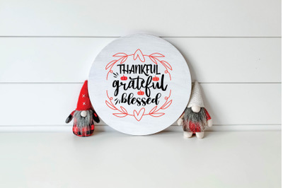 thankful grateful blessed svg design