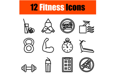 Fitness Icon Set