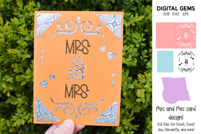 Mrs and Mrs card design
