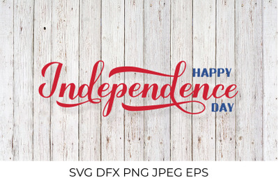 Happy Independence Day calligraphy lettering