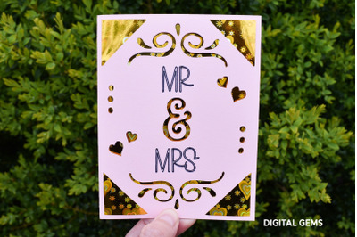 Mr and Mrs card design