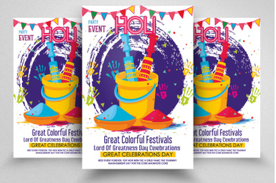 Happy Holi Festival Flyer/Poster