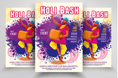 Happy Holi Festival Flyer/Poster