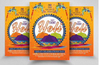 Holi Party Celebration Flyer/Poster