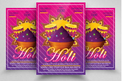 Happy Holi Festival Flyer/Poster