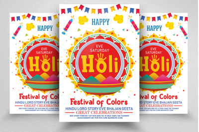 Happy Holi Festival Celebration Poster