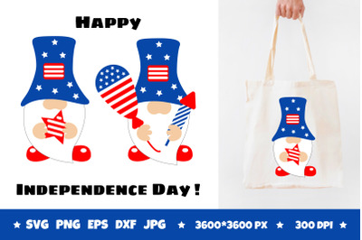 Gnomes Patriotic SVG. Gnomes 4th of July SVG&2C; PNG. Gnome SVG