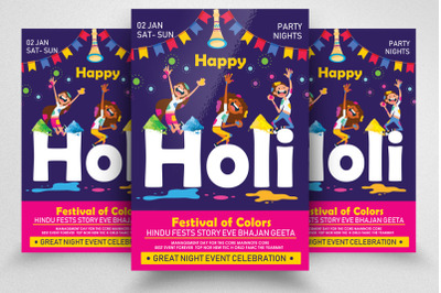 Holi Colors Festival Flyer/Poster