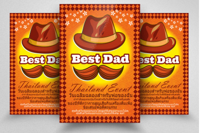 Father&#039;s Day Thailand Flyer Template