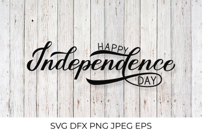 Happy Independence Day calligraphy lettering