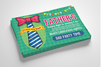 Father&#039;s Day Invitation Card Template