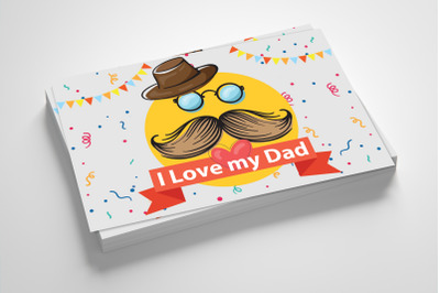 Father&#039;s Day Greeting Card Template