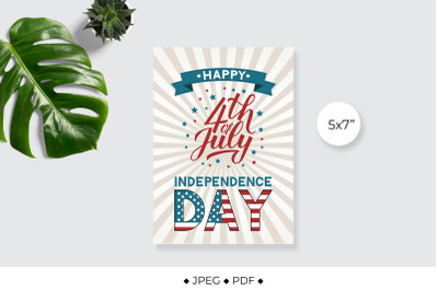 Independence Day card. Happy Independence Day