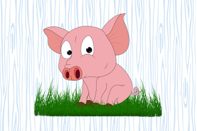 cute pig animal cartoon