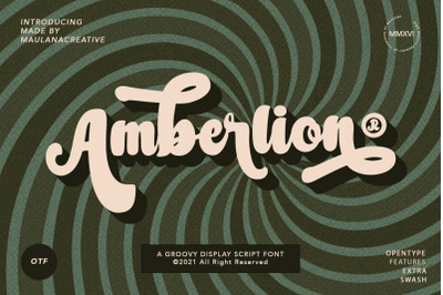 Amberlion Groovy Diplay Script Font