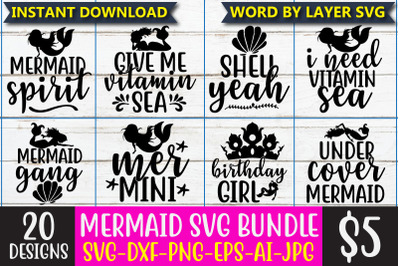 Mermaid SVG Bundle